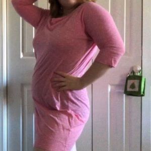 Pink polka dotted sundress